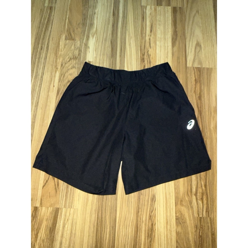 ASICS‎ Silver 7 In Running Shorts Men's Sz M Medium Black Drawstring Pockets
